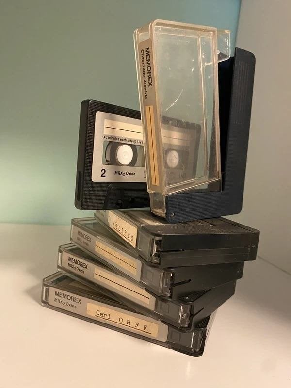 Memorex MRX2 Oxide - 5 Tapes + boitiers, Envoi, Utilisé, 2 à 25 cassettes audio