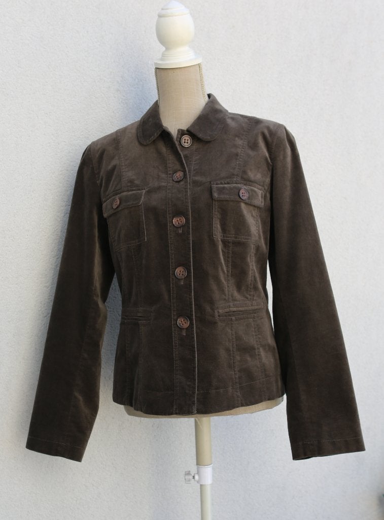 Zeer mooie fluwelen jas van Taifun maat L, Kleding | Dames, Jassen | Winter, Maat 38/40 (M), Bruin, Ophalen of Verzenden, Zo goed als nieuw
