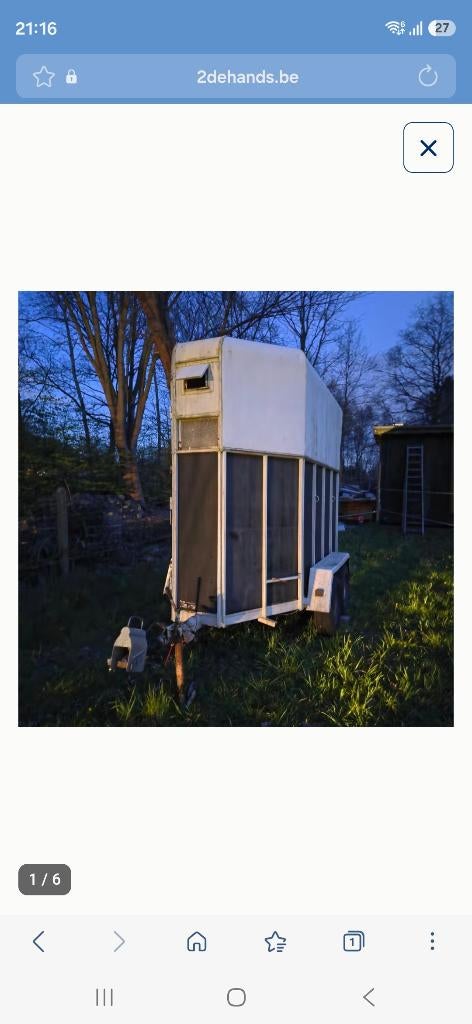 Paarden trailer, Ophalen, Gebruikt