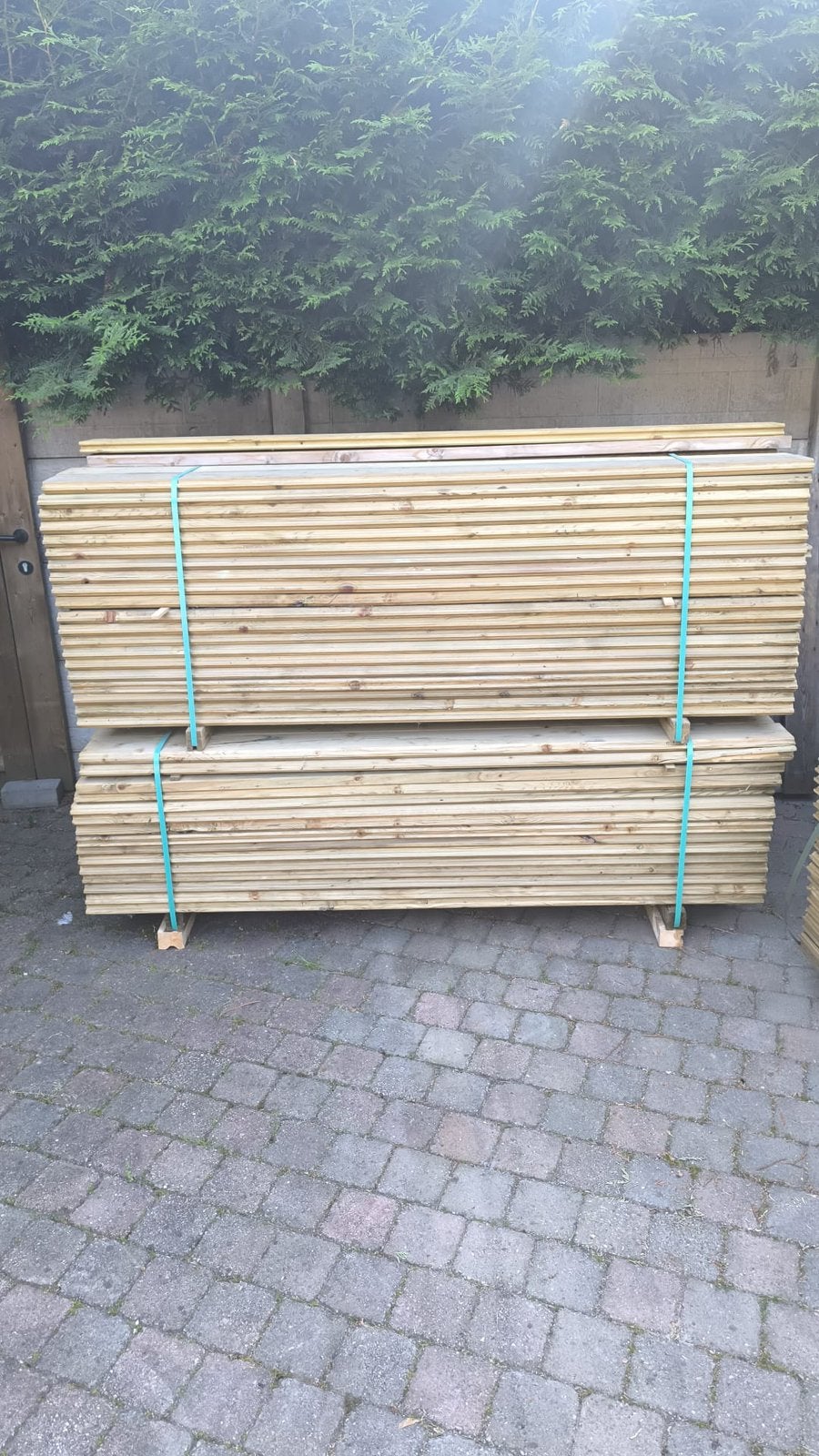 Blokhut profiel dikke planken. Nieuw., Enlèvement, Comme neuf