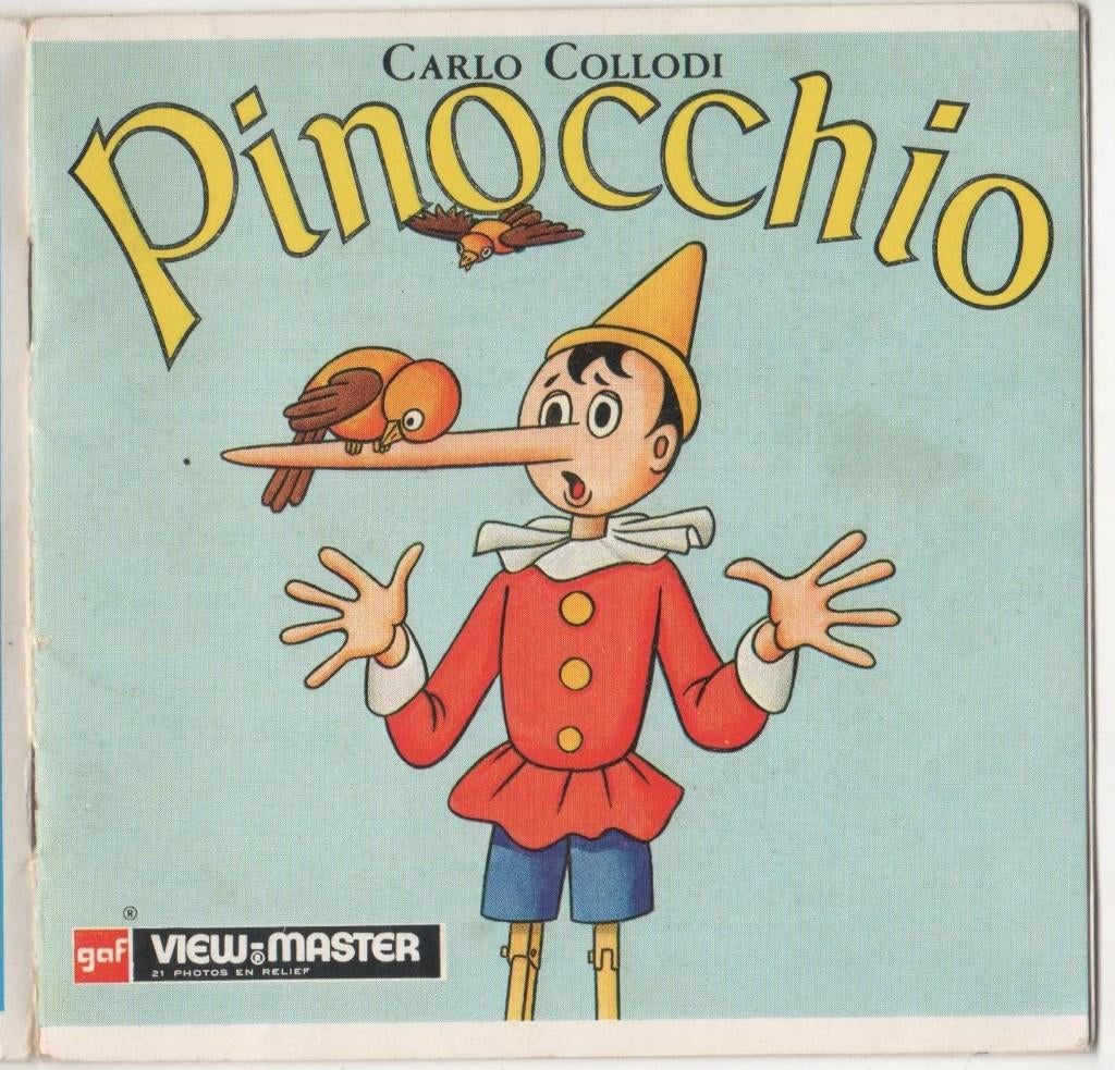 View-master Pinocchio B 311 Boekje in het Frans, Antiek en Kunst, Ophalen of Verzenden