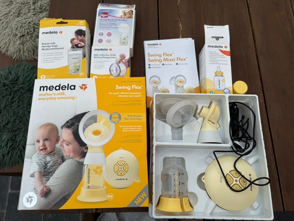 Medela afkolfmachine - swing flex + toebehoren, Ophalen, Zo goed als nieuw