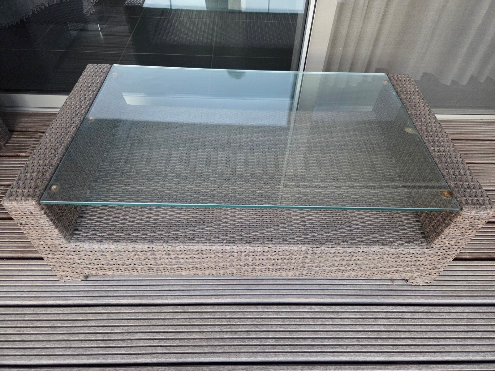 salontafel voor terras 110x60x40, Tuin en Terras, Ophalen, Gebruikt, Vierkant, Plastic