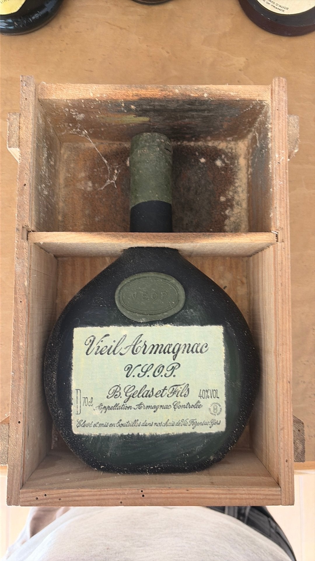 Vieil Armagnac VSOP B. Gelas et Fils, Collections, Enlèvement, Comme neuf, France, Pleine