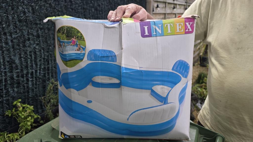 Zwembad van Intex (nieuw), Ophalen, Opblaaszwembad, Vierkant, Nieuw