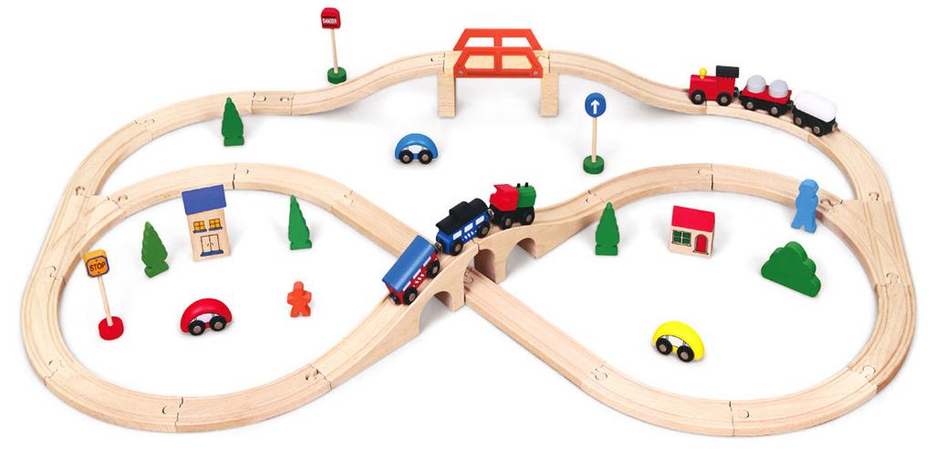 Circuit de train en bois, Enlèvement, Comme neuf