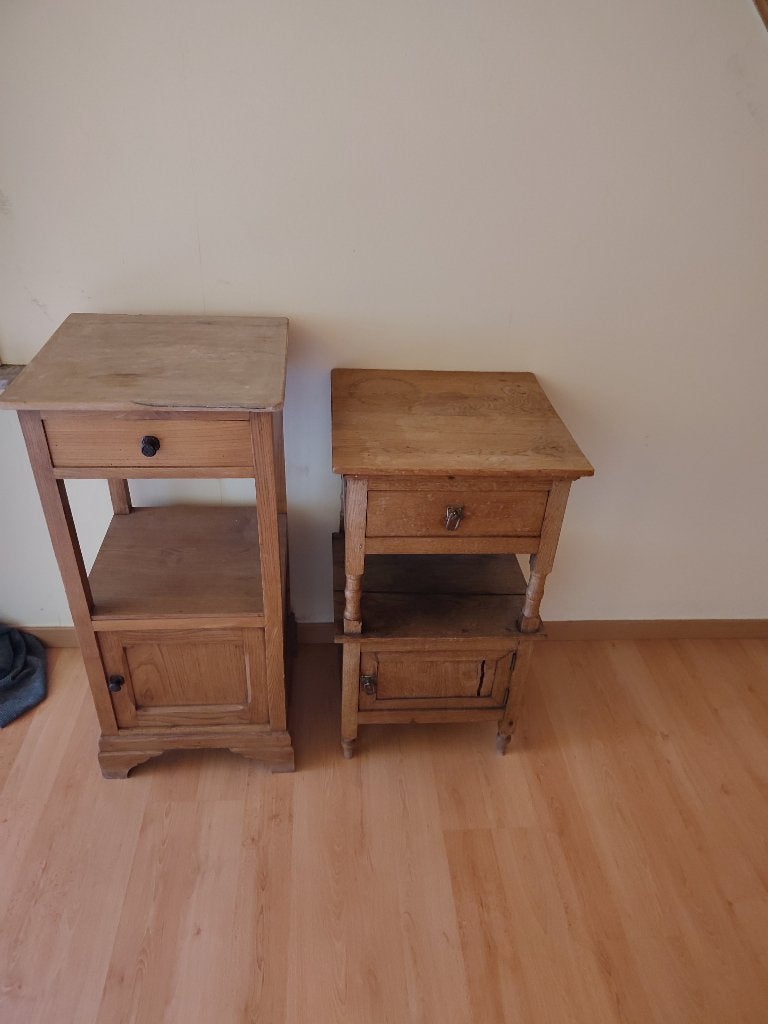 Nachtkastjes antiek, Huis en Inrichting, Ophalen, Gebruikt, Hout