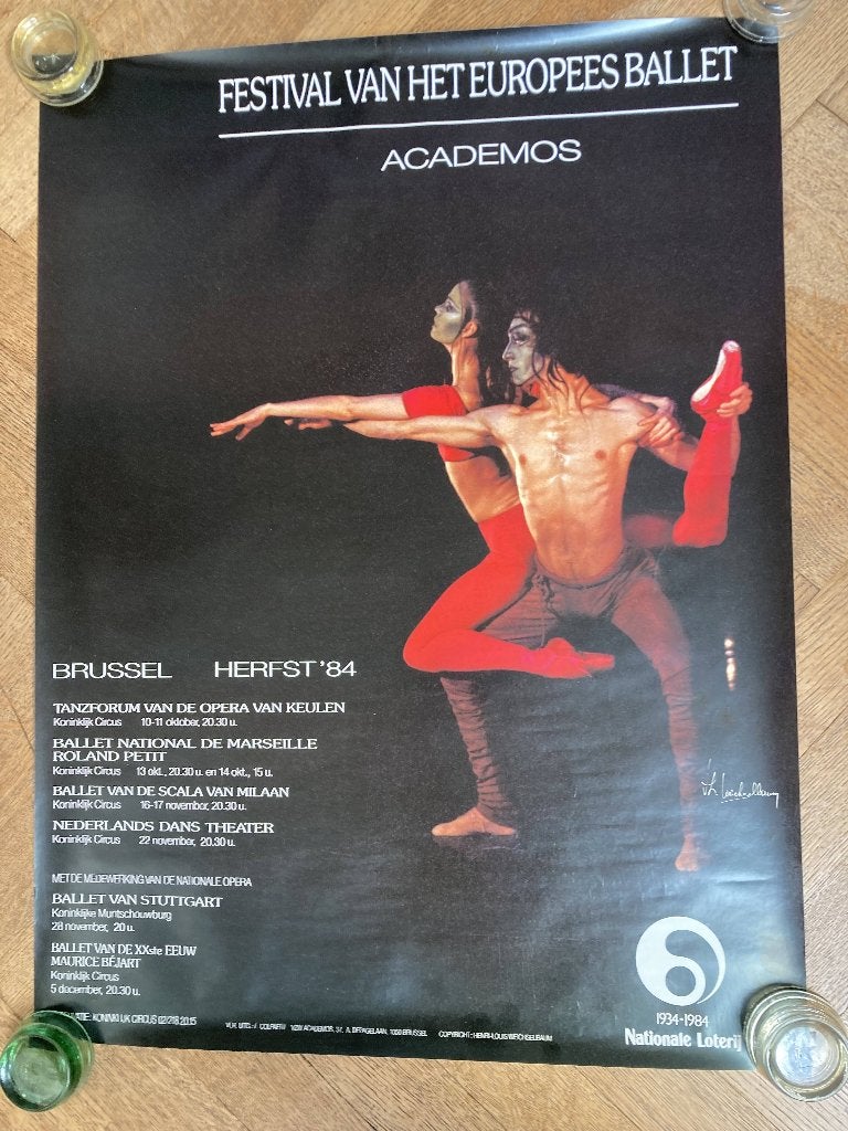 Affiche ballet, Verzamelen, Posters, Zo goed als nieuw, Overige onderwerpen, Deurposter of groter, Rechthoekig Staand, Ophalen of Verzenden