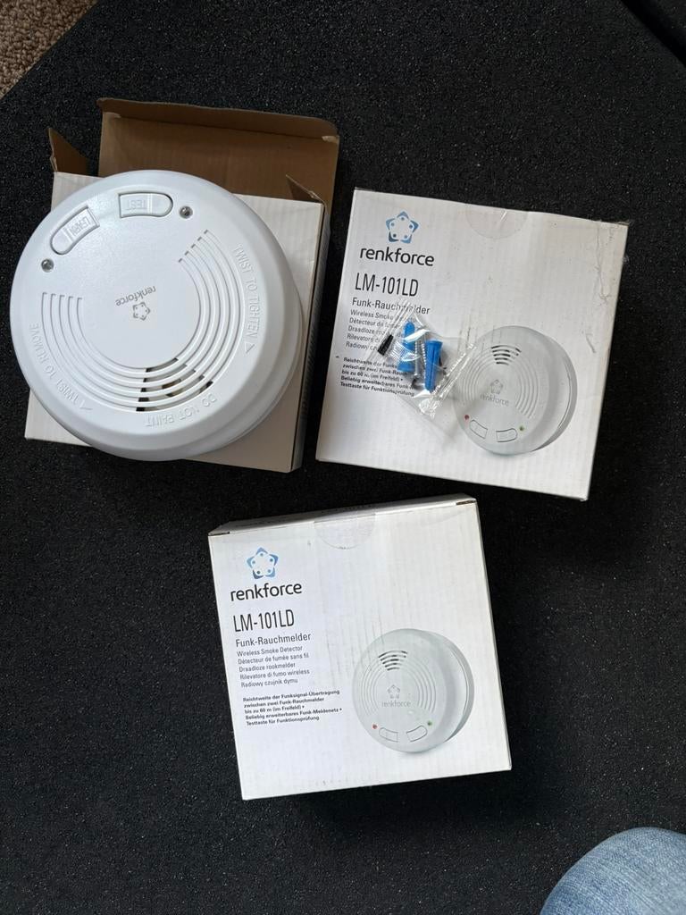 Renkforce rook detector, Doe-het-zelf en Bouw, Ophalen, Zo goed als nieuw, Detector, Sensor of Melder, Rook