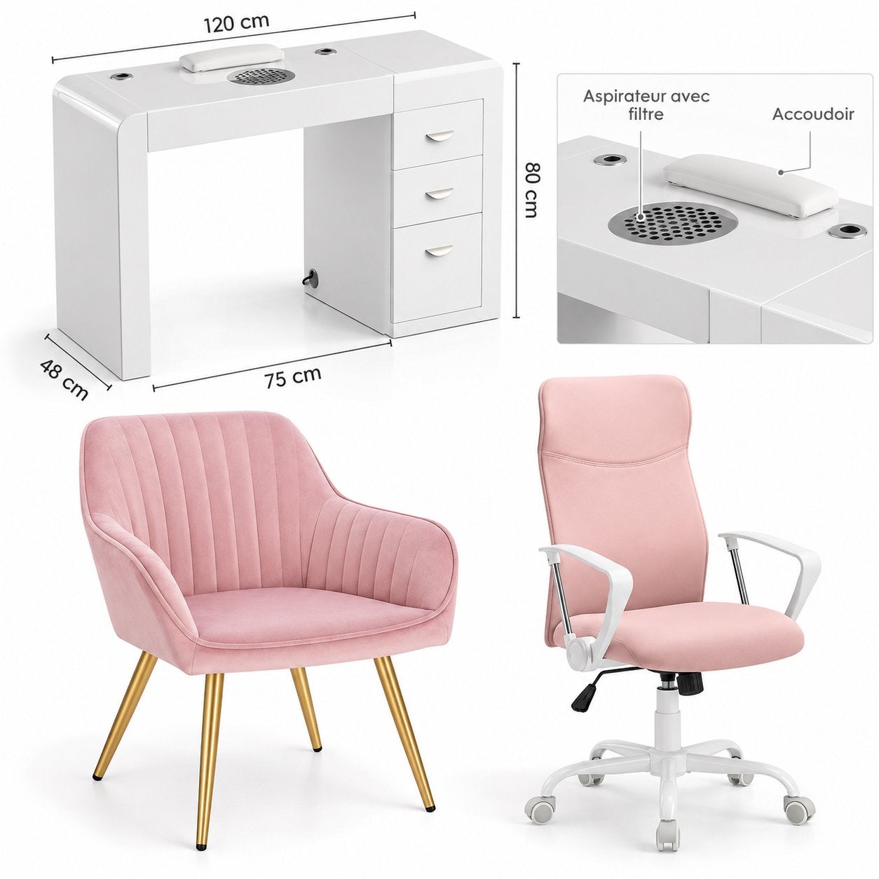 Ensemble bureau de manucure, Enlèvement, Utilisé