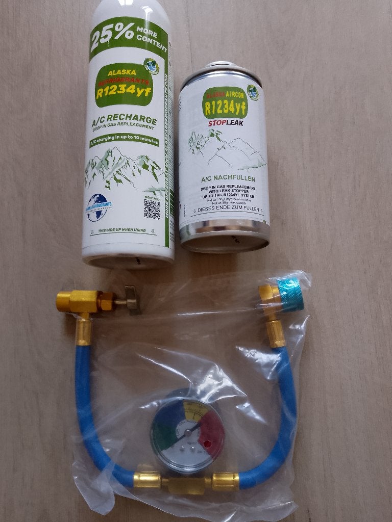 recharge airco + anti fuite R1234YF bonbonnes + flexible, Ophalen