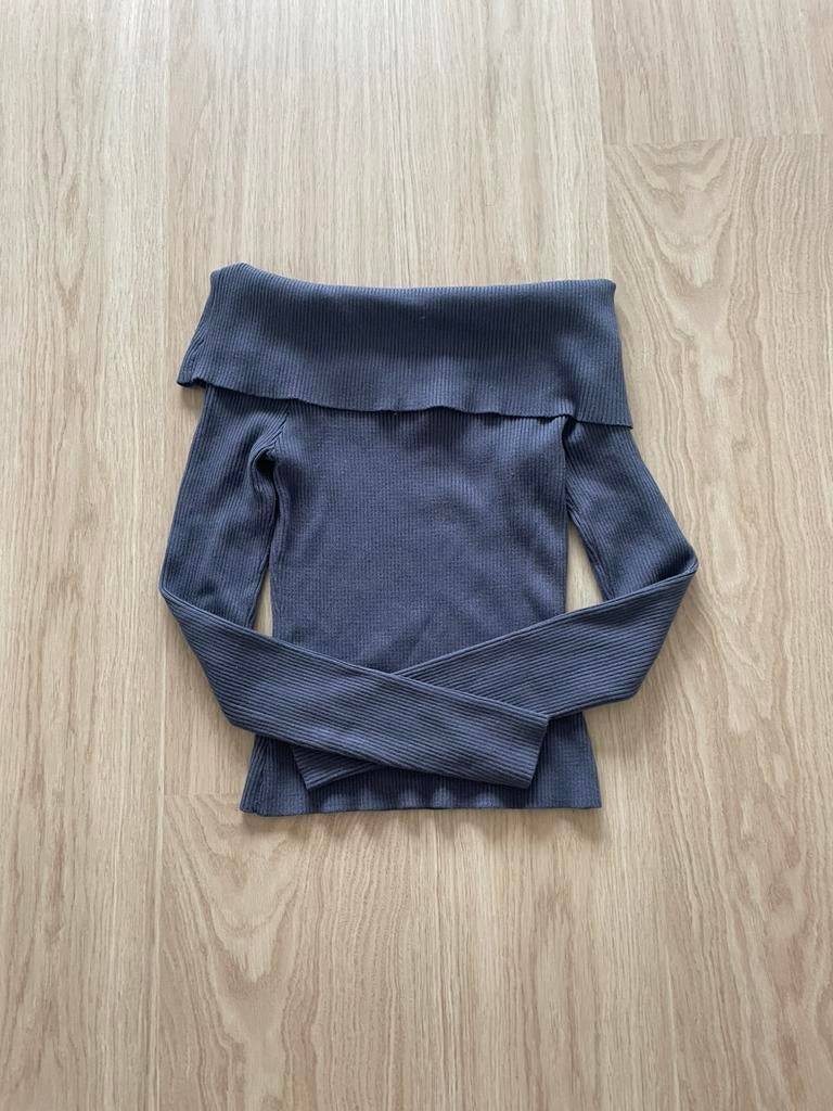 of the shoulder t-shirt, Ophalen, Blauw, Zo goed als nieuw, Lange mouw