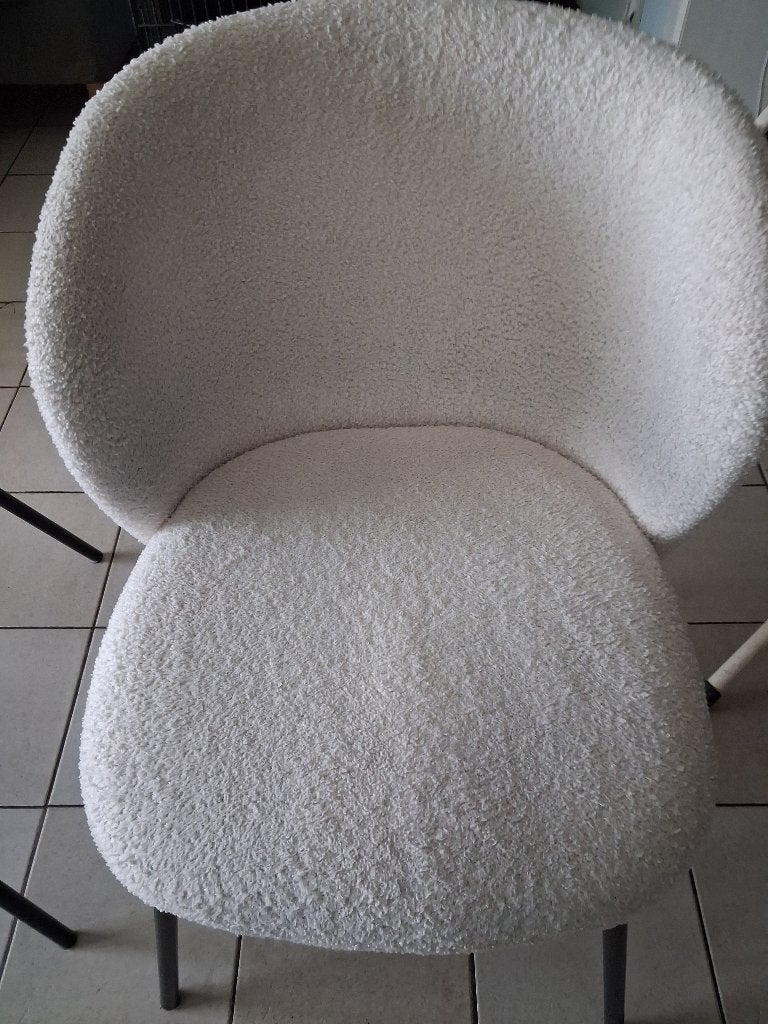 2 kuipstoelen, Ophalen, Gebruikt, Wit, Twee