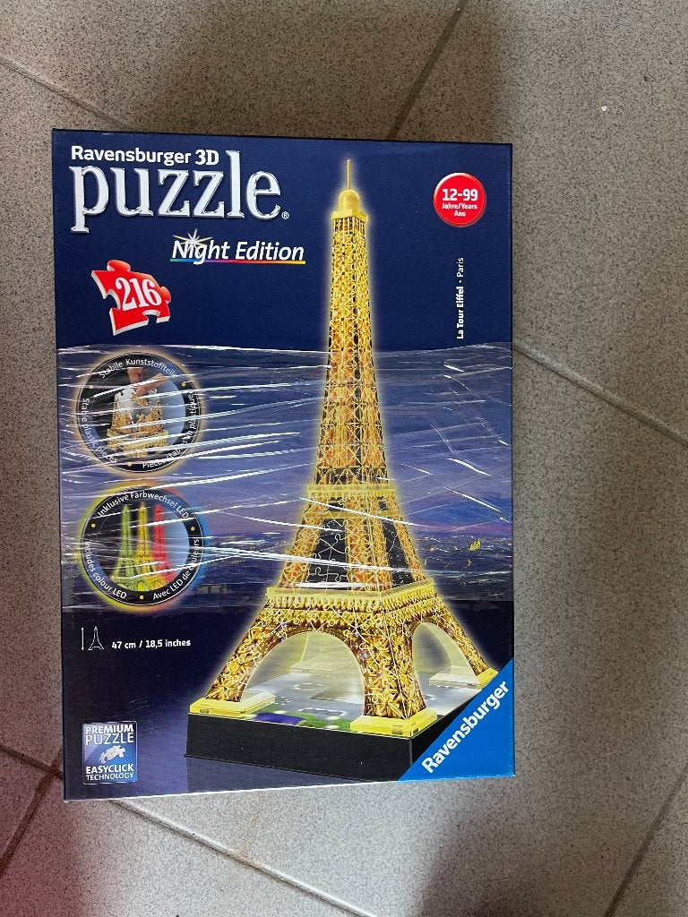 Ravensburger 3D puzzel - Eiffeltoren, Hobby en Vrije tijd, Ophalen of Verzenden, Zo goed als nieuw, Rubik's of 3D-puzzel