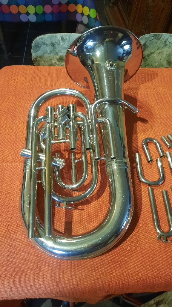 Mahillon tuba, Ophalen, Gebruikt, Tuba in si bemol, Met koffer of draagtas