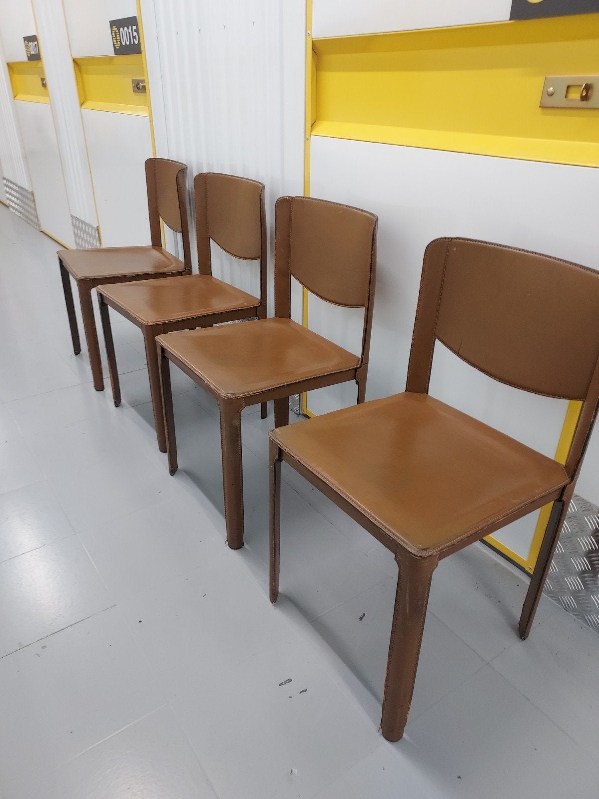 Matteo grassi cuir 4 chaises, Maison & Meubles, Cuir