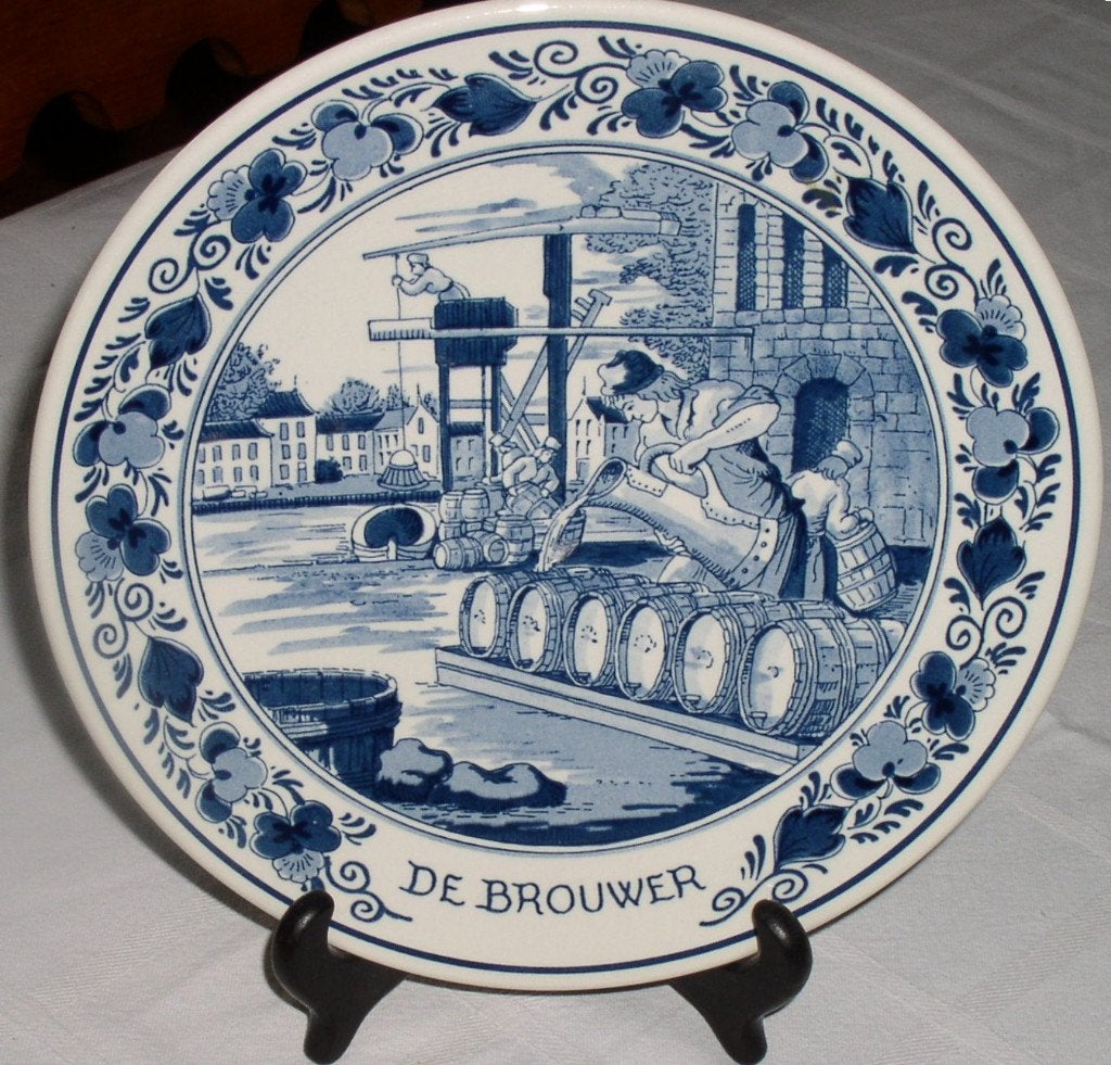 Schotel in Delfts Blauw firma Royal Goedewaagen 'De brouwer', Antiek en Kunst, Ophalen of Verzenden