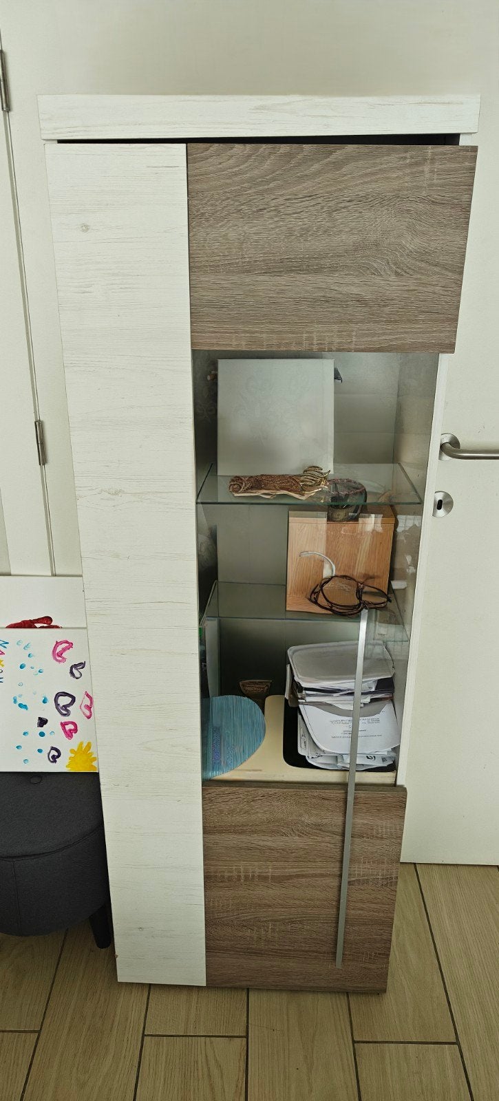 2 vitrine + un meuble TV, Maison & Meubles, Armoires | Vitrines, Enlèvement, Utilisé