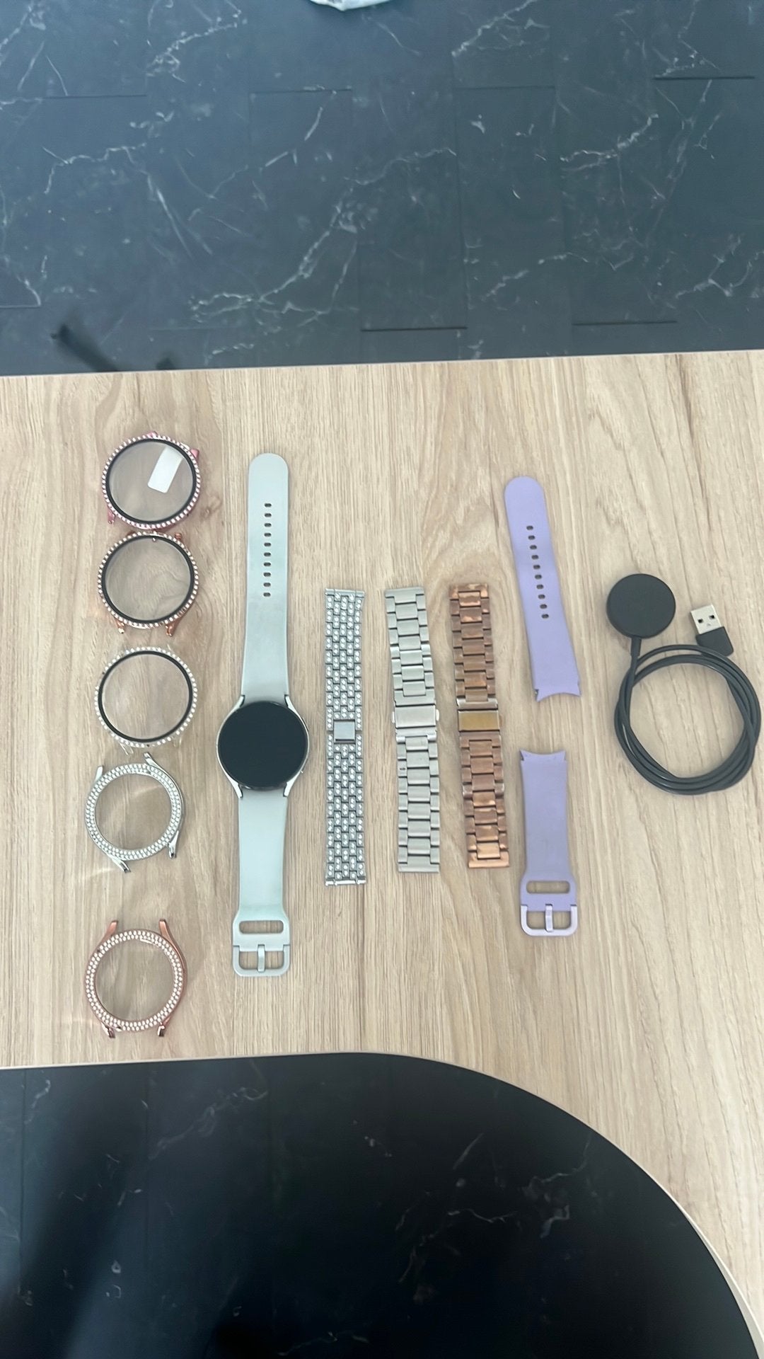 Samsung galaxy watch 4 44m, Handtassen en Accessoires, Ophalen of Verzenden, Zo goed als nieuw