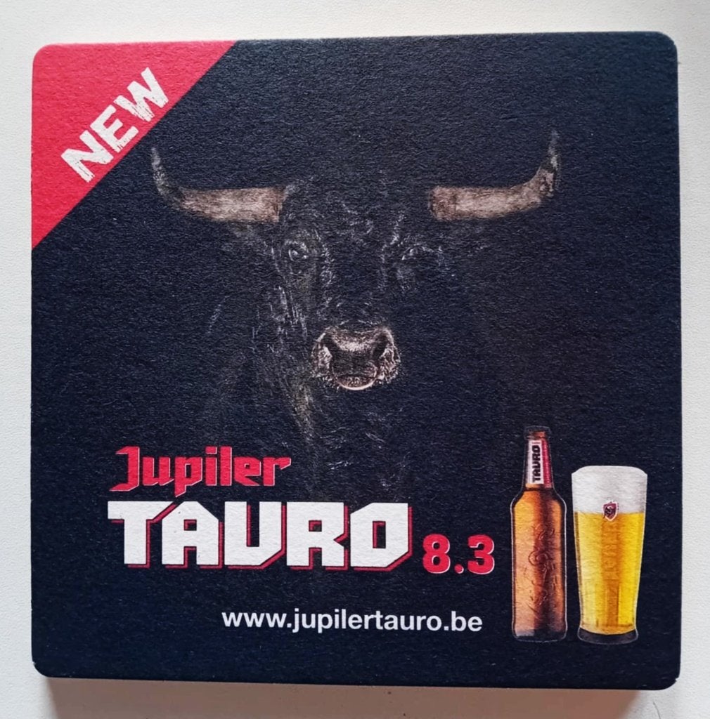 Jupiler bierviltjes / Tauro (groot), Ophalen of Verzenden, Nieuw, Viltje(s), Jupiler