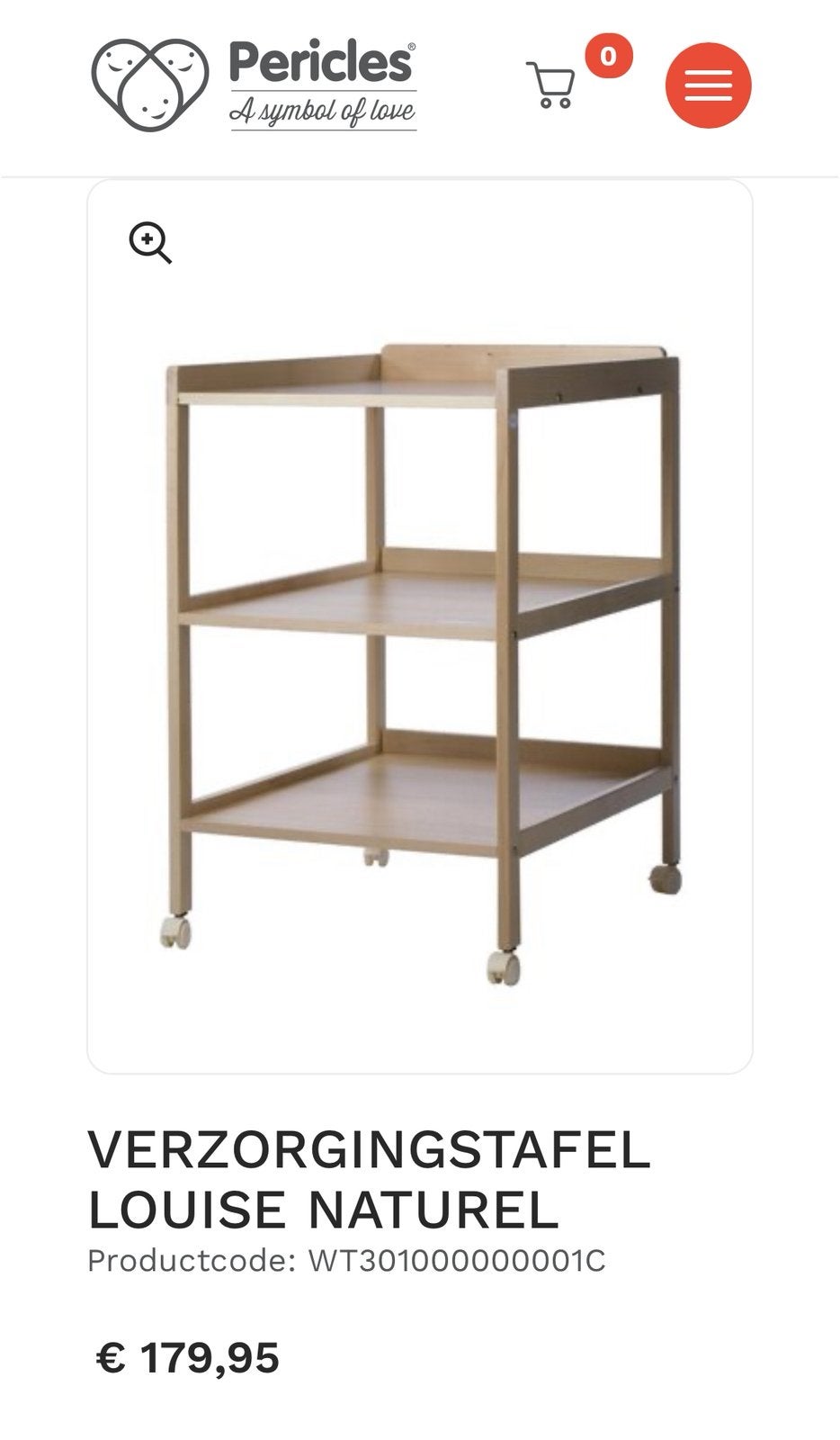 Pericles luiertafel - Nieuwstaat, Ophalen, Zo goed als nieuw