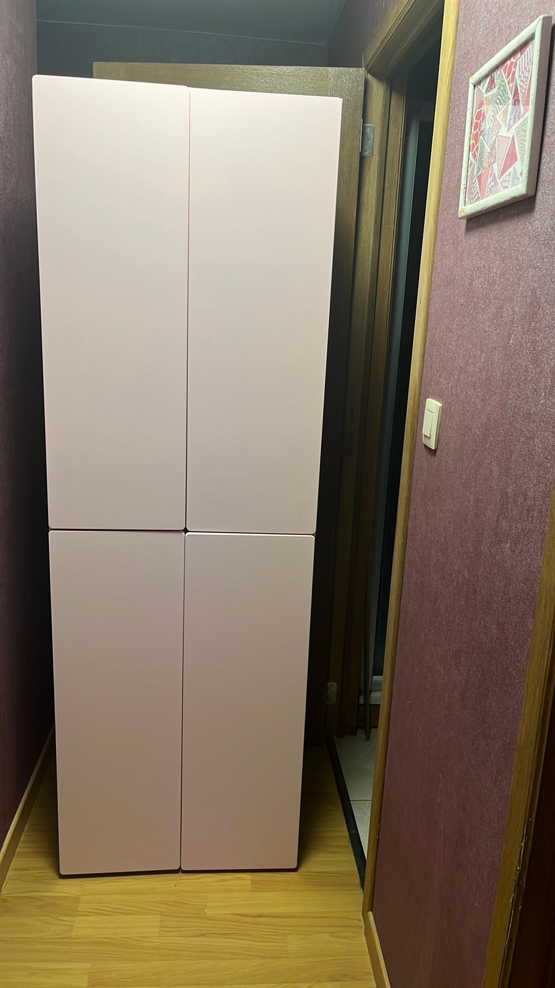 Rose pale/IKEA-platsa/60x57x181cm, Maison & Meubles, Armoires | Penderies & Garde-robes, Comme neuf, 50 à 100 cm, Autres essences de bois