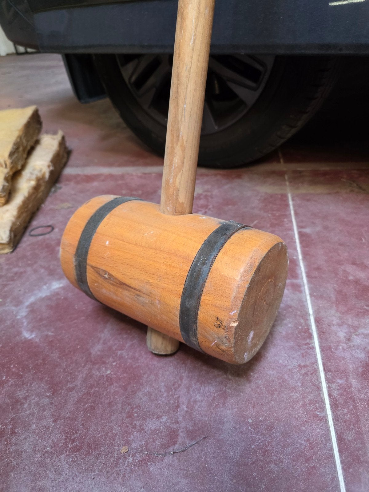 grote houten paal hamer, Ophalen, Hamer