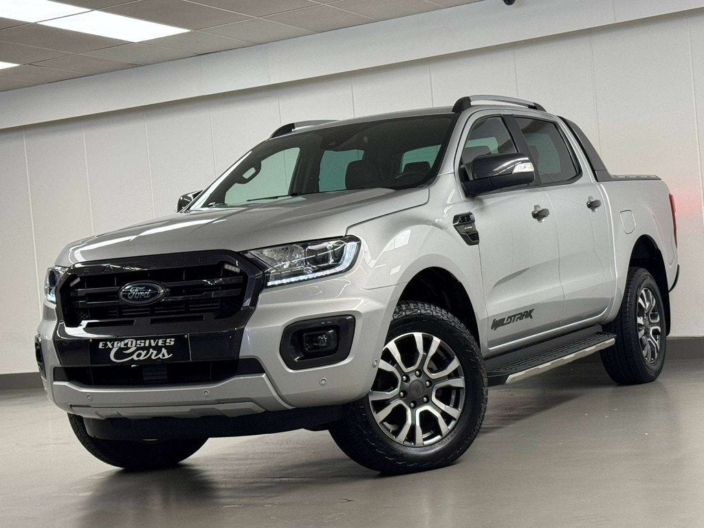 Ford Ranger 2.0 BI-TURBO WILDTRACK AUTO CAMERA GPS CUIR REG, Autos, Ford, Cuir, Argent ou Gris, Entreprise, Noir