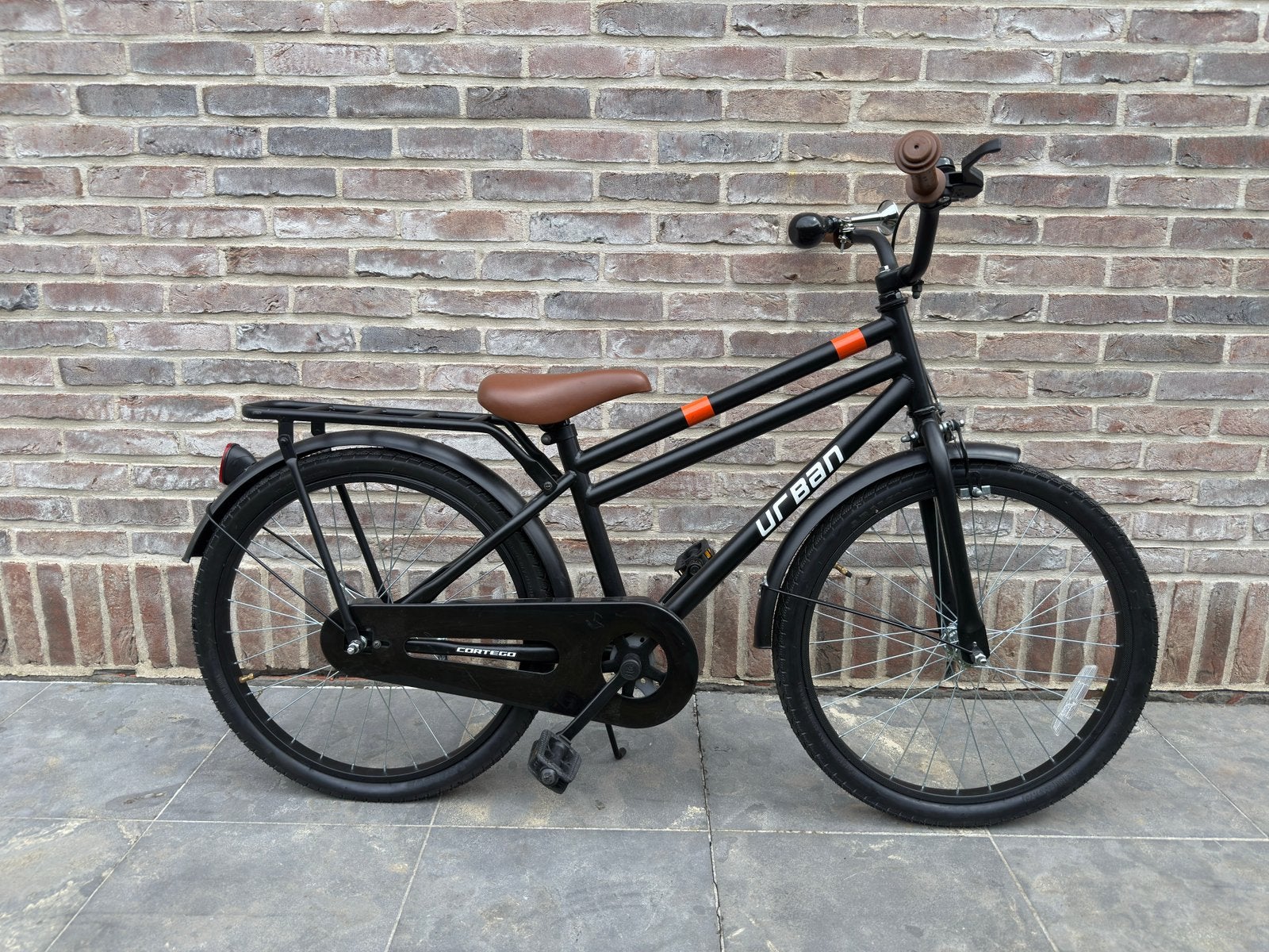 mat zwarte kinder fiets jongens 22 inch, Fietsen en Brommers, Ophalen, Zo goed als nieuw, 22 inch