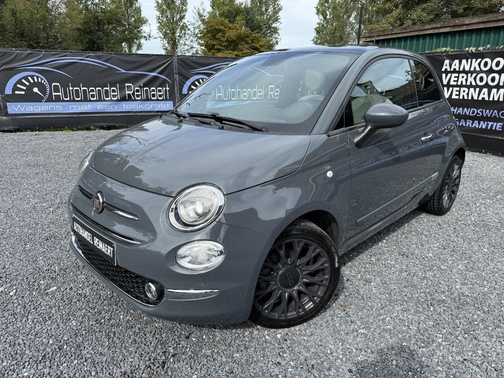 Fiat 500 1.2i Lounge, 19.000 km, Panoramisch Dak, Leder, PDC, Autos, Argent ou Gris, Achat, Euro 6, Entreprise