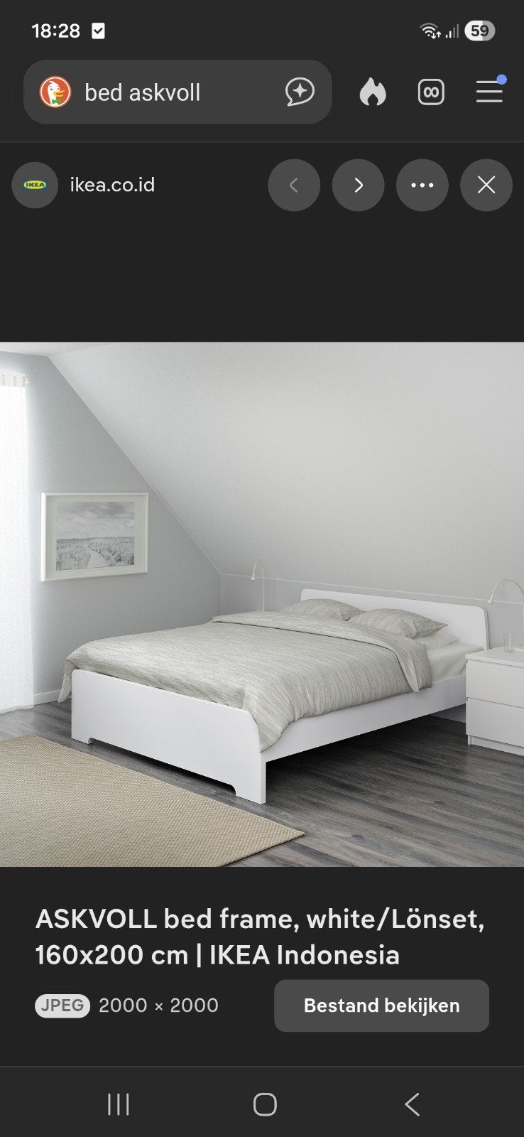 bed 160x200 + matras + kast, Huis en Inrichting, Ophalen, Nieuw