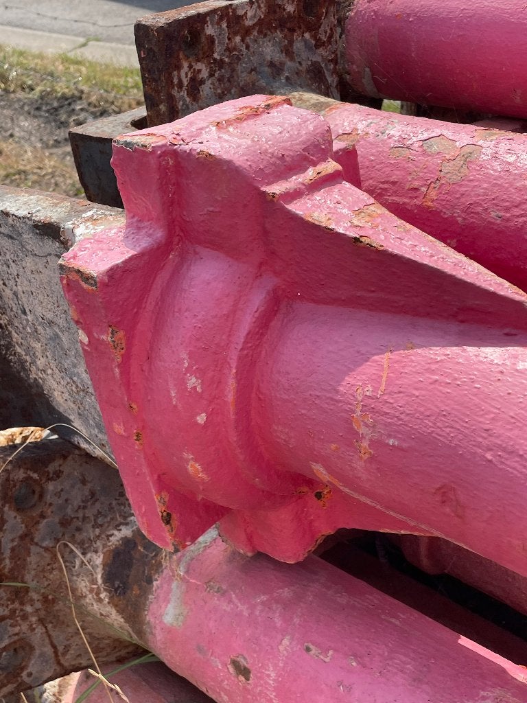 Set van 8 gietijzeren kolommen met een diameter van 130 mm, Ophalen, Gebruikt