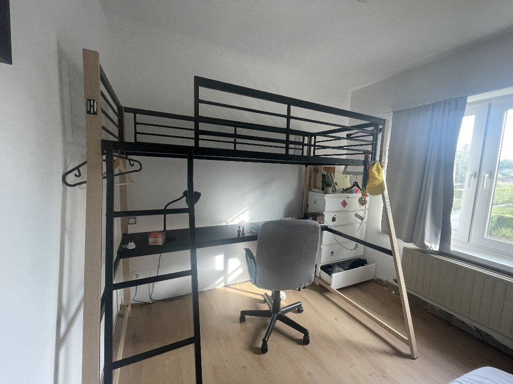 hoogslaper met bureau (zonder matras), Ophalen, Eenpersoons, Zo goed als nieuw, 200 cm