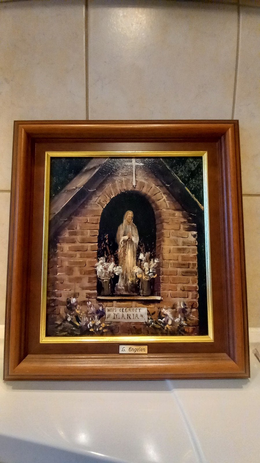 Mooi schilderijtje van Leon engelen, Antiek en Kunst, Ophalen