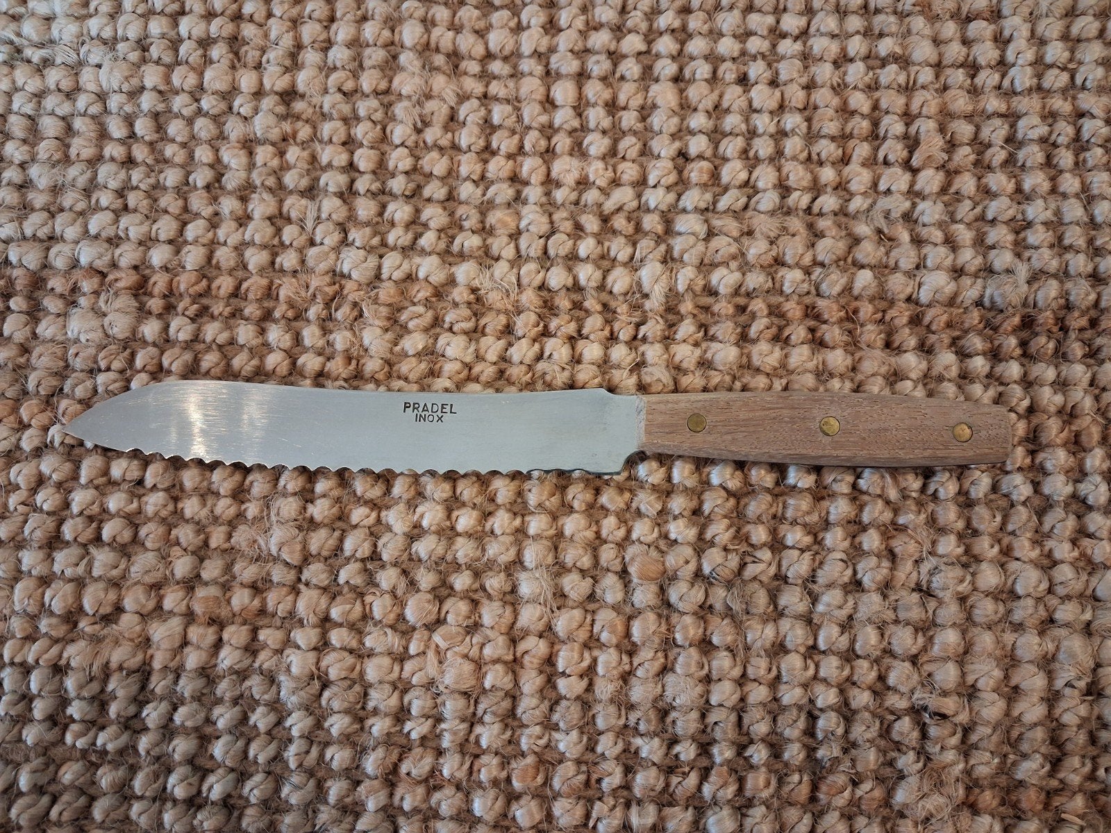 Vintage Frans Mes "Pradel Inox" met Houten Heft, Ophalen of Verzenden, Hout, Keukenmes