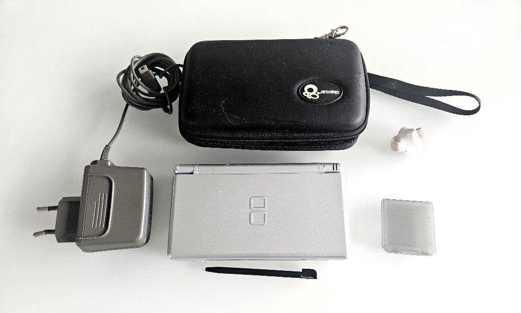 Nintendo Ds lite console met opbergtas, Ophalen of Verzenden, Zilver, DS Lite