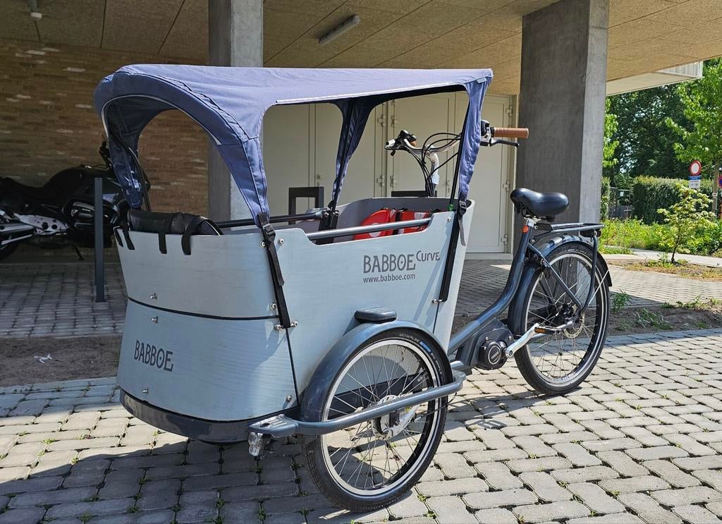 Babboe curve mountain yamaha middenmotor E-bakfiets, Enlèvement, Comme neuf, 4 enfants ou plus, Électrique