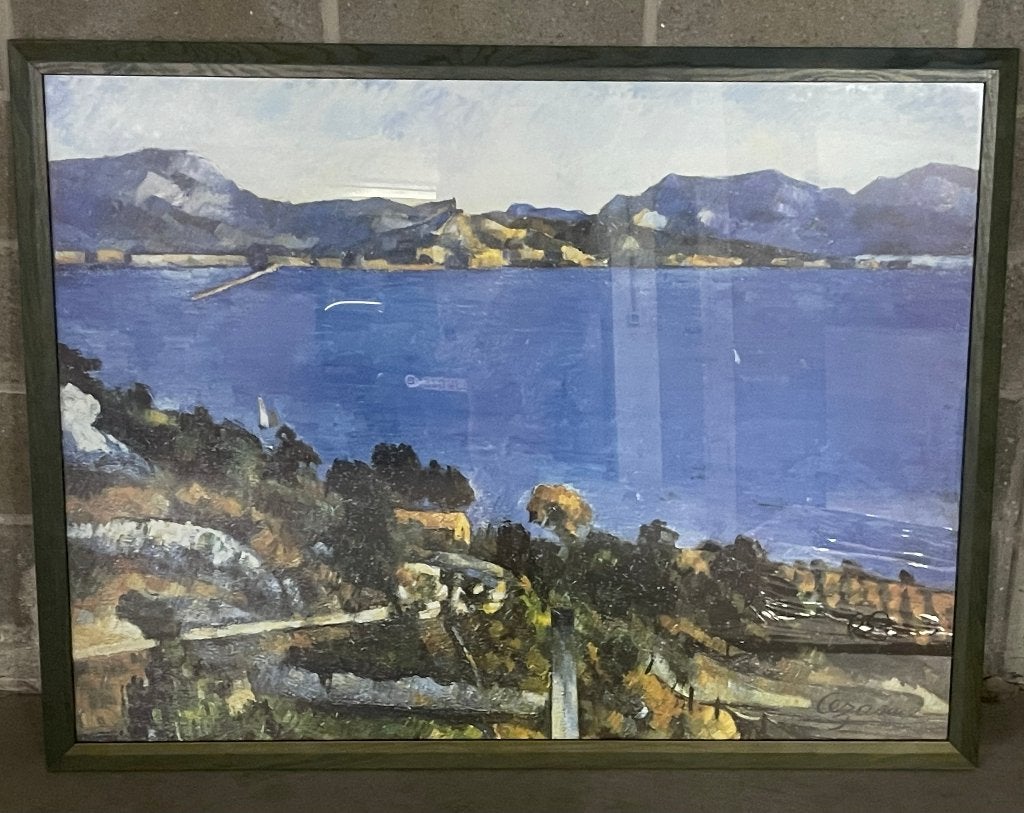Reproduction d'un tableau Cézanne - IKEA vintage années 90, Encadré, Enlèvement, Impression, Papier
