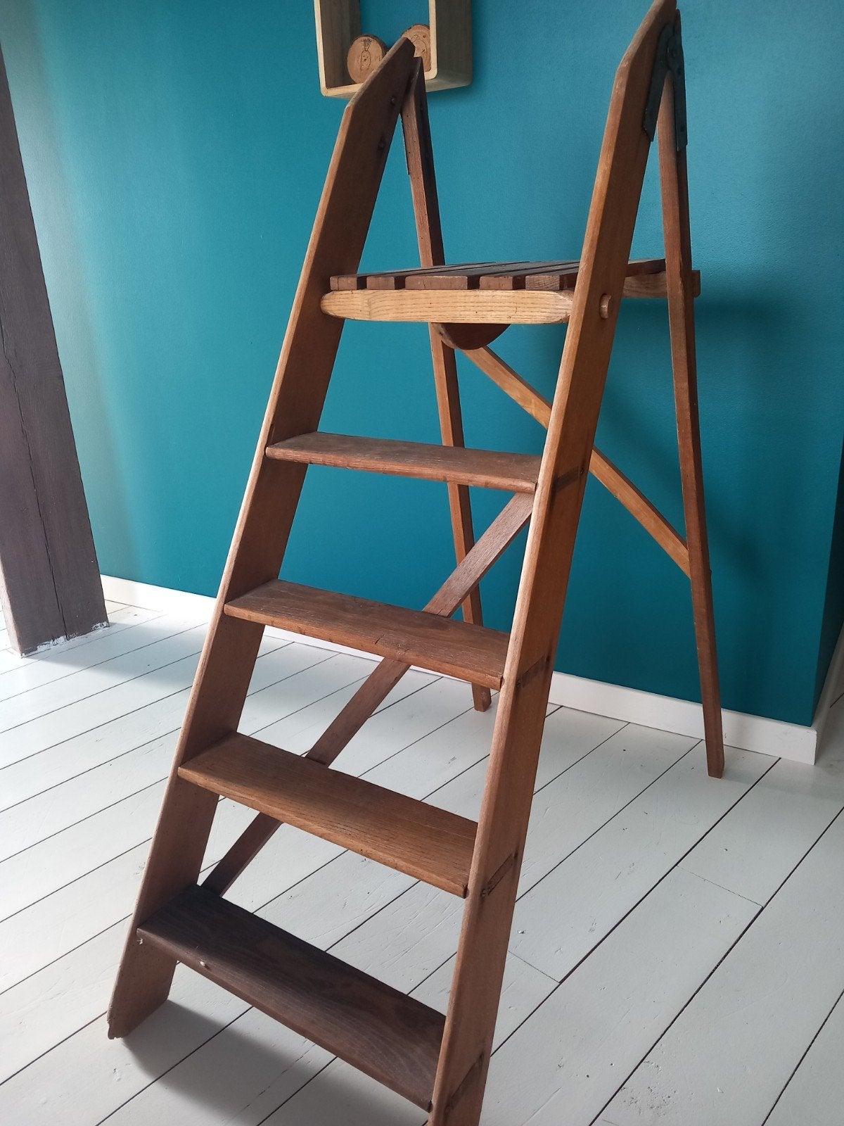 antieke houten schilderstrap, Antiek en Kunst, Ophalen of Verzenden