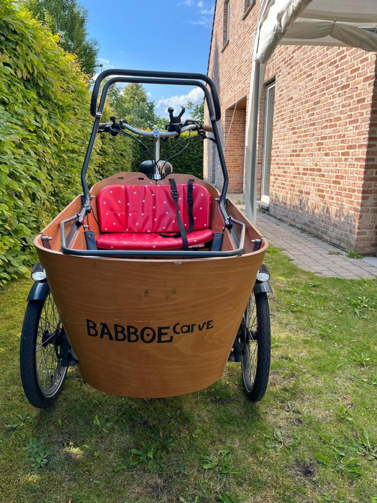 Babboe e-carve, Fietsen en Brommers, 4 kinderen of meer, Elektrisch, Zo goed als nieuw, Schijfrem