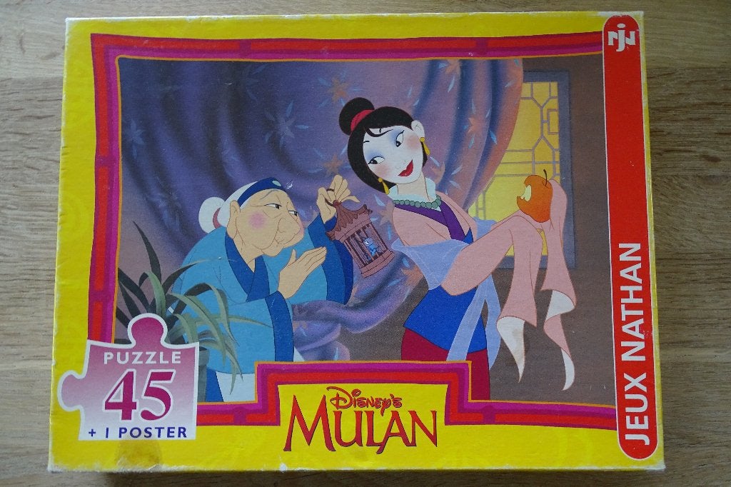 Puzzel Mulan 45 stuks, Ophalen of Verzenden, 10 tot 50 stukjes, Gebruikt