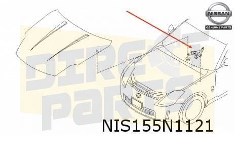 Nissan 350Z Motorkapscharnier Links Origineel! 65401CD70A, Neuf, -, -, Nissan