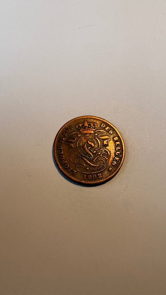 LEOPOLD II*: 2 cent 1902F, Postzegels en Munten, Munten | België, Ophalen of Verzenden