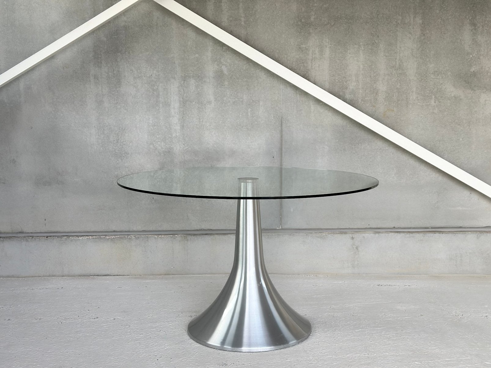 Vintage aluminium eettafel 1980s, Ophalen