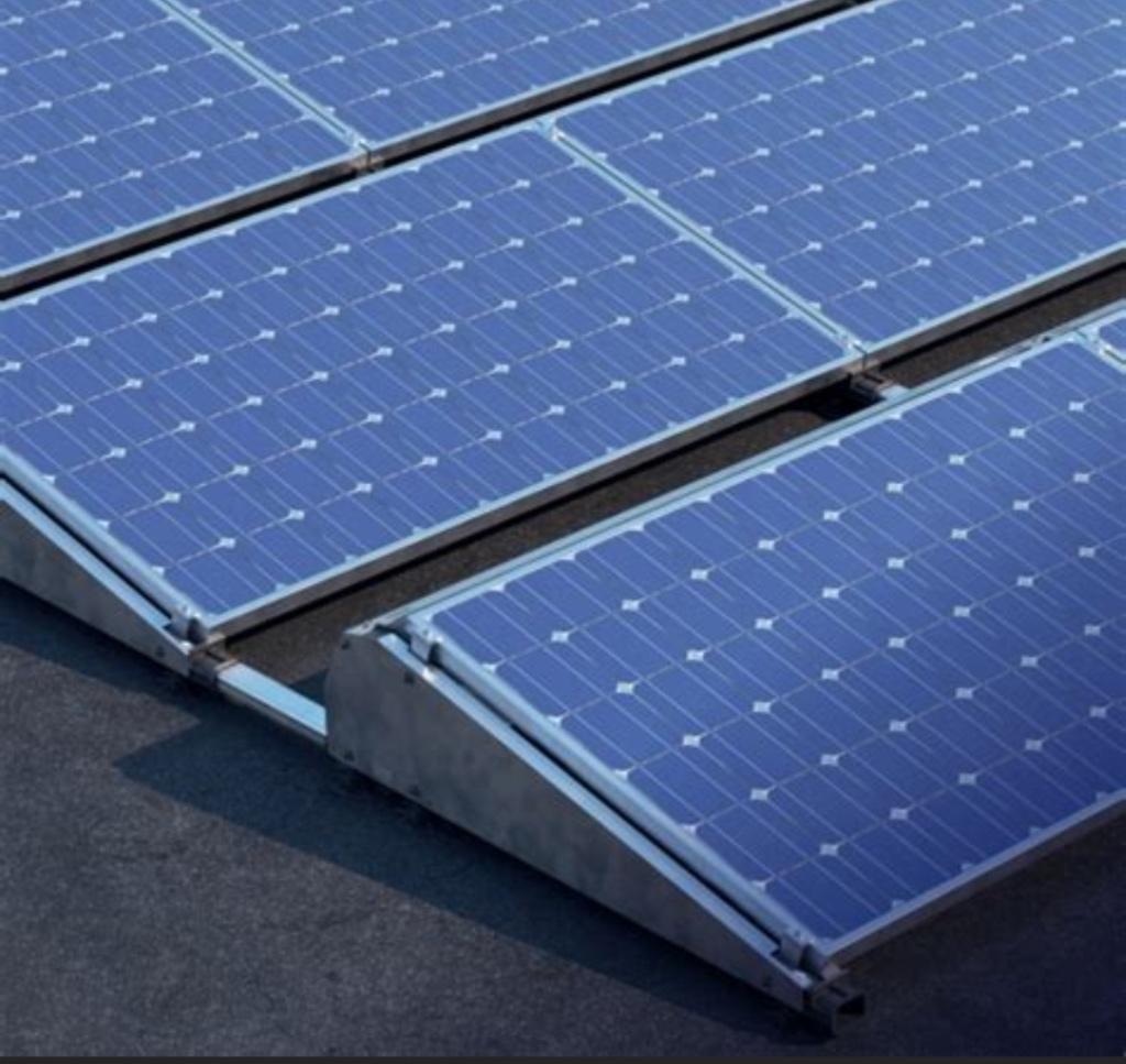 Montage set zonnepanelen plat dak - FlatFix Fusion, Doe-het-zelf en Bouw, Zonnepanelen en Toebehoren, Gebruikt, Compleet systeem