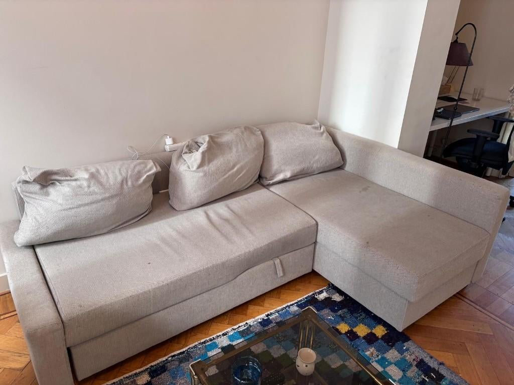 Canapé (pliable comme canapé-lit), Maison & Meubles, Canapés | Sofas & Chaises Longues, Utilisé, Trois personnes, 200 à 250 cm