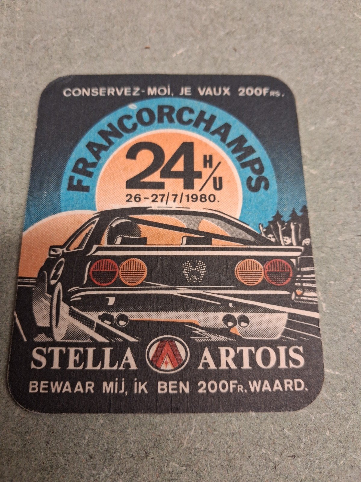 Datum viltje Stella Artois Francorchamps, Ophalen, Zo goed als nieuw, Viltje(s), Stella Artois