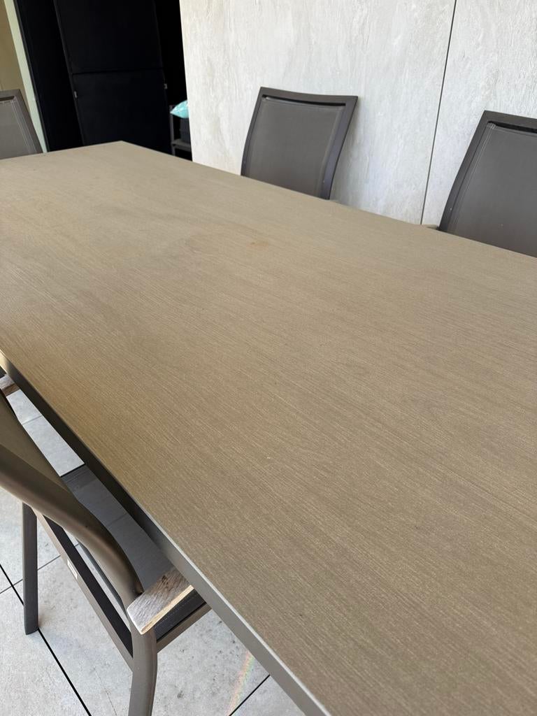 Tuintafel en 6 stoelen - Kuringen, Tuin en Terras, Tuintafels, Zo goed als nieuw, Ophalen