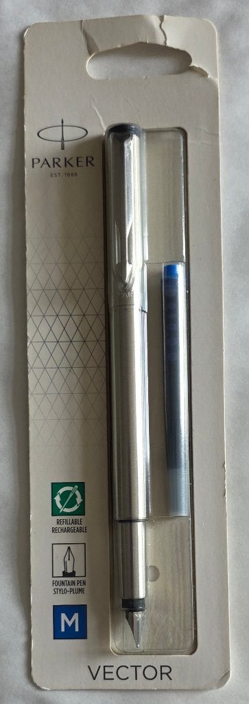 Stylo-Plume Parker Verctor argenté neuf sous blister, Enlèvement ou Envoi, Neuf