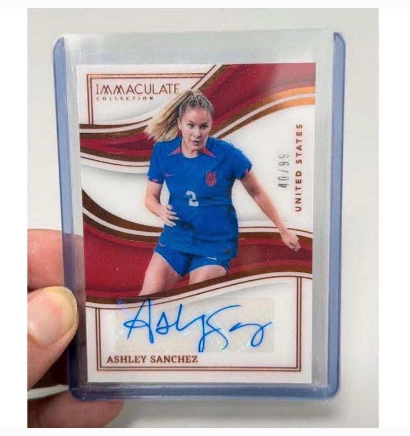 2023-24 ASHLEY SANCHEZ /99 PANINI IMMACULATE + Handtekening, Verzamelen, Ophalen of Verzenden, Nieuw, Spelerskaart